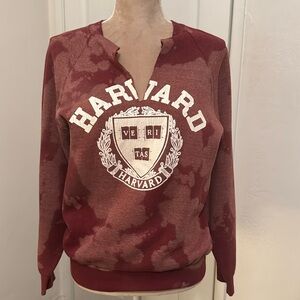 Vintage Harvard University Bleached Tie Dye Sweatshirt
